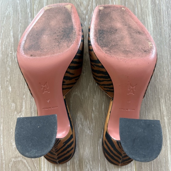 Amina Muaddi Tiger Print Shoes - Picture 5 of 5